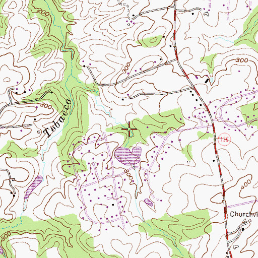 Topographic Map of Michaels Mill Dam, MD