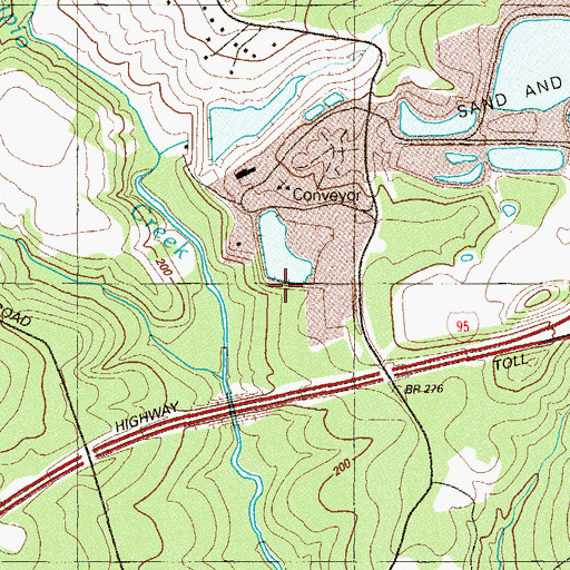 Topographic Map of Mason Dixon Original Settling Pond Dam, MD
