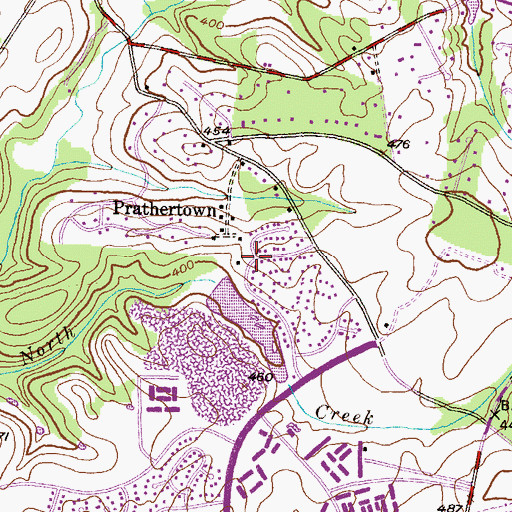 Topographic Map of North Creek Dam, MD