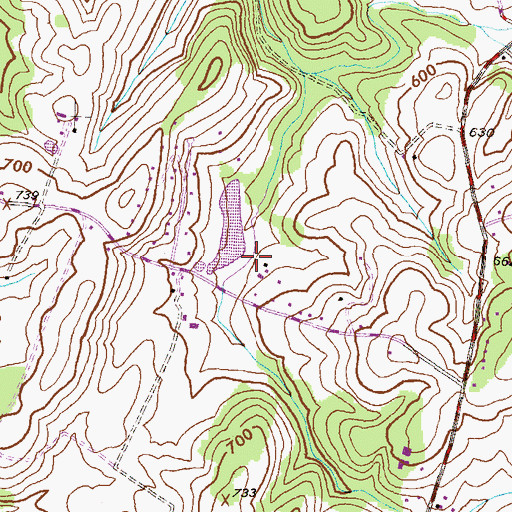 Topographic Map of Lake Jennifer Dam, MD
