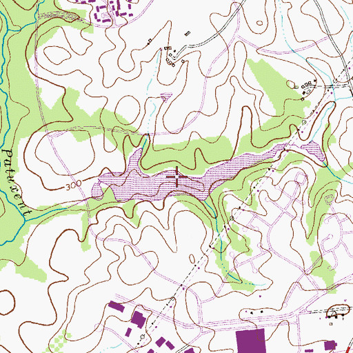Topographic Map of Lake Elkhorn, MD