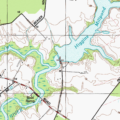 Topographic Map of Higgins Millpond Dam, MD
