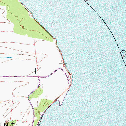 Topographic Map of Wrights Point Landing, AR