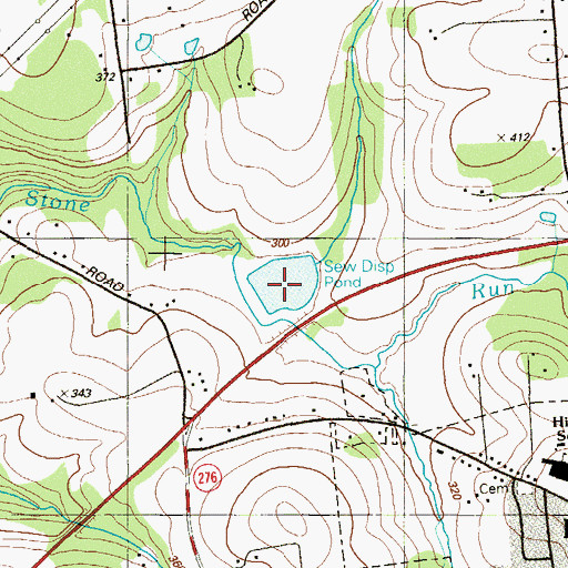 Topographic Map of Rising Sun Waste Water Lagoon, MD