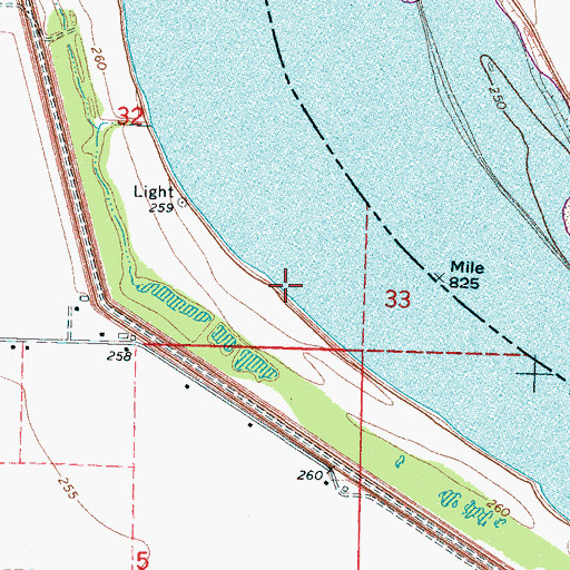 Topographic Map of Hughes Landing, AR