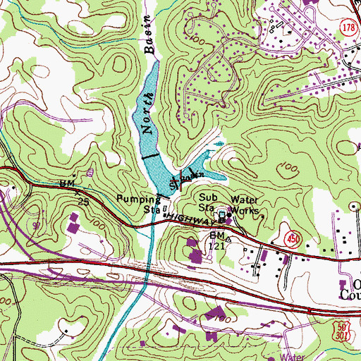 Topographic Map of Annapolis Reservoir Dam, MD