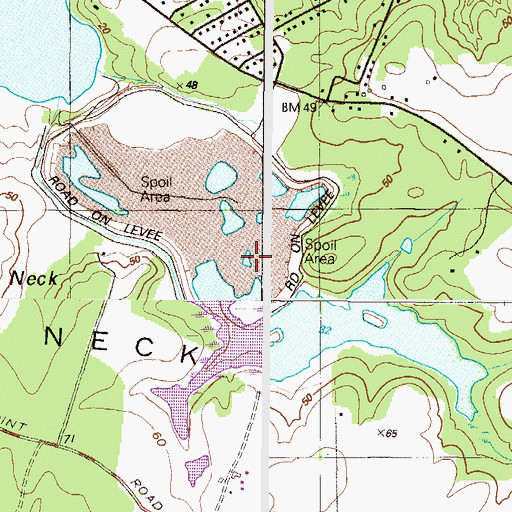 Topographic Map of Court House Point Disposal Area Lake, MD