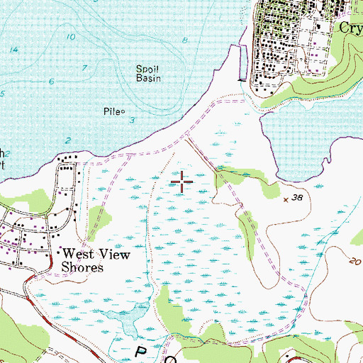 Topographic Map of Pearce Creek Disposal Area Dam, MD