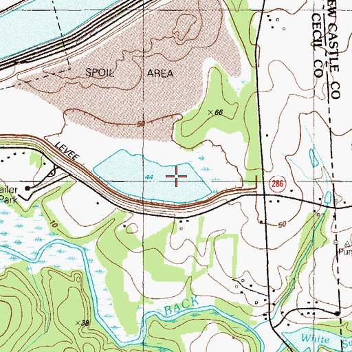 Topographic Map of Chesapeake City East Disposal Area, MD
