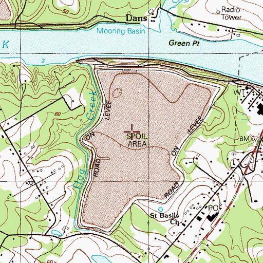 Topographic Map of Disposal Area Number 19 Dam, MD