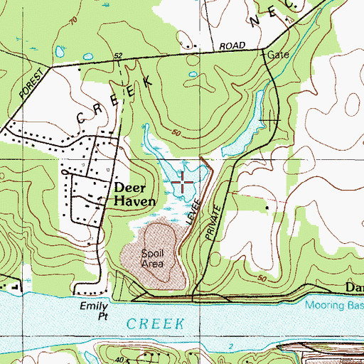 Topographic Map of Emily Point Disposal Area Lake, MD