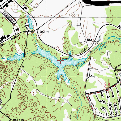 Topographic Map of Pond Number Three, MD