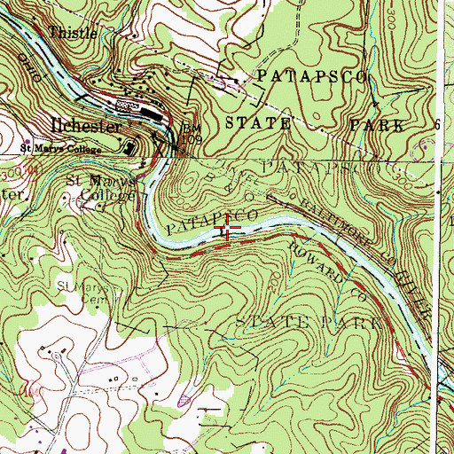 Topographic Map of Bloede Dam, MD