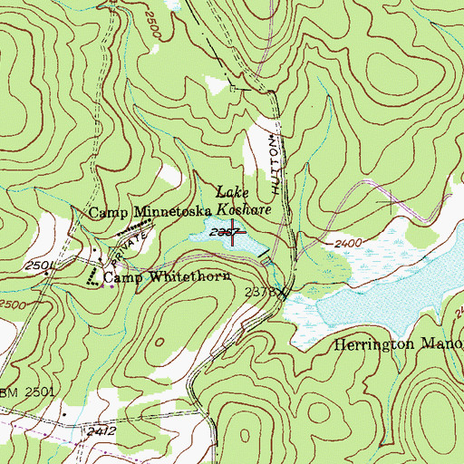 Topographic Map of Lake Koshare, MD