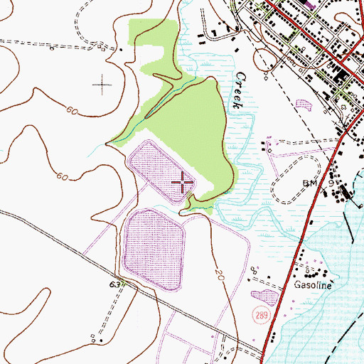 Topographic Map of Chestertown Stablization Pond Number Two Dam, MD