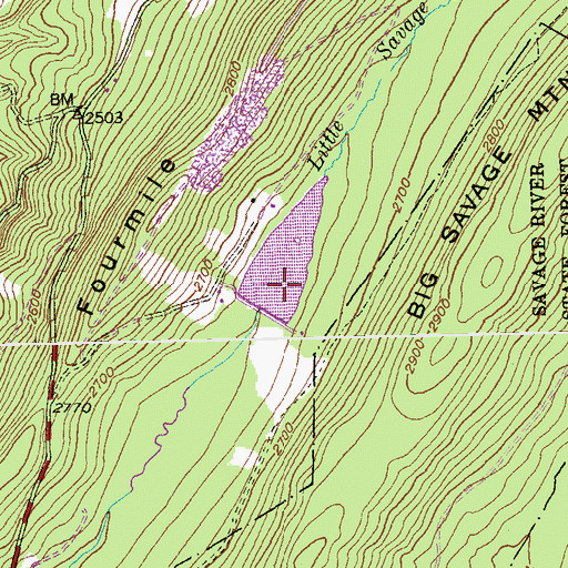 Topographic Map of Bittinger Farm Pond Dam, MD
