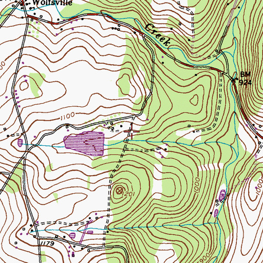 Topographic Map of Bond Farm Pond Dam, MD