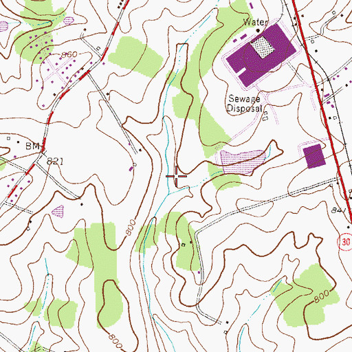 Topographic Map of Black and Decker Manufacturing Company Reservoir, MD