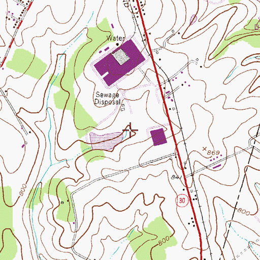 Topographic Map of Black and Decker Stormwater Pond Dam, MD