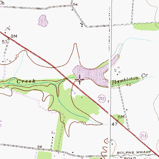 Topographic Map of Owings Farm Pond Dam, MD