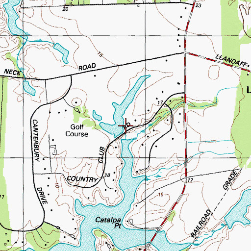 Topographic Map of Talbot Country Club Pond Dam, MD