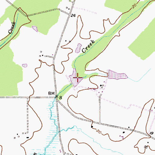 Topographic Map of Carpenter Farm Pond Dam, MD