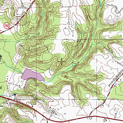 Topographic Map of Ledford Farm Pond Dam, MD