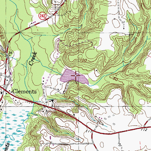 Topographic Map of Ledford Farm Pond, MD