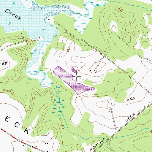 Topographic Map of Panagopulos Farm Pond Dam, MD