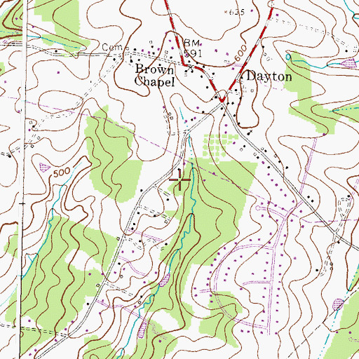 Topographic Map of Foreman Branch Dam, MD