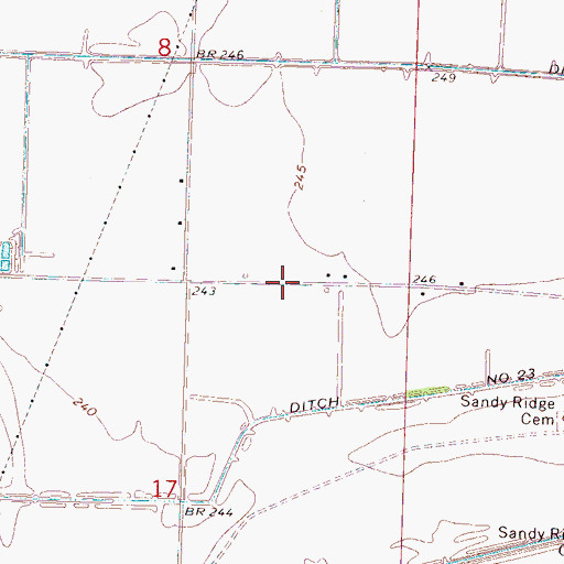 Topographic Map of Jerusalem Church (historical), AR