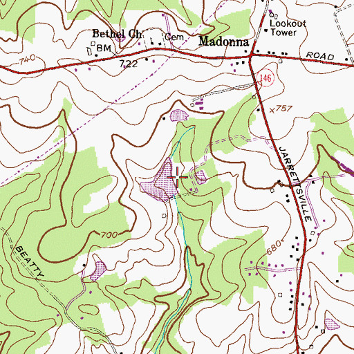 Topographic Map of Briar Ridge Farm Pond Dam, MD