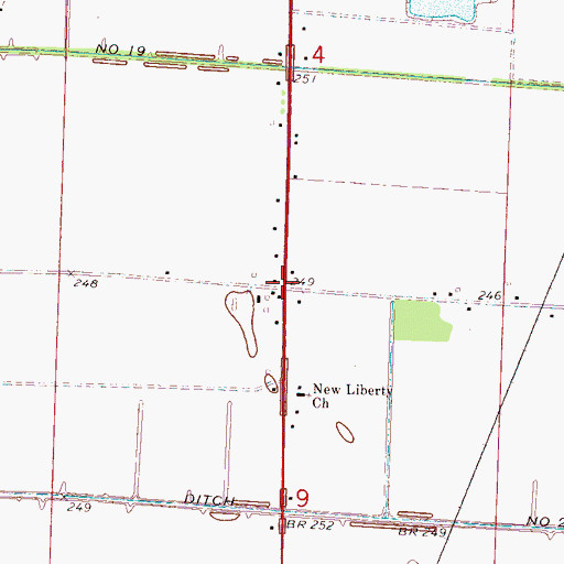 Topographic Map of Lemsford, AR