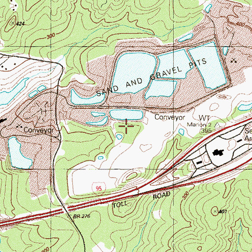 Topographic Map of Mason-Dixon Settling Pond Number Two Dam, MD