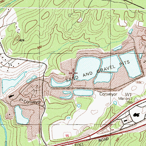 Topographic Map of Mason-Dixon Settling Pond Number Five Dam, MD
