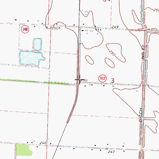 Topographic Map of Archillian Station (historical), AR
