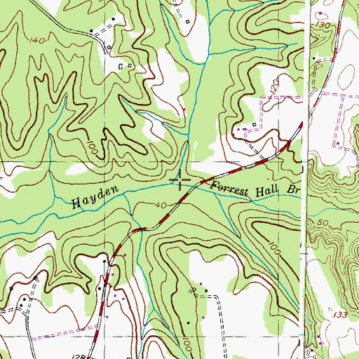 Topographic Map of Forrest Hall Branch, MD