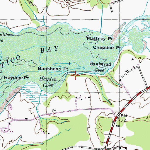 Topographic Map of Bankhead Point, MD