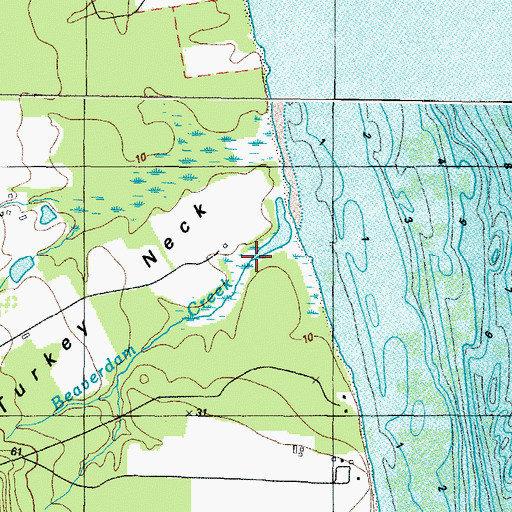 Topographic Map of Beaverdam Creek, MD
