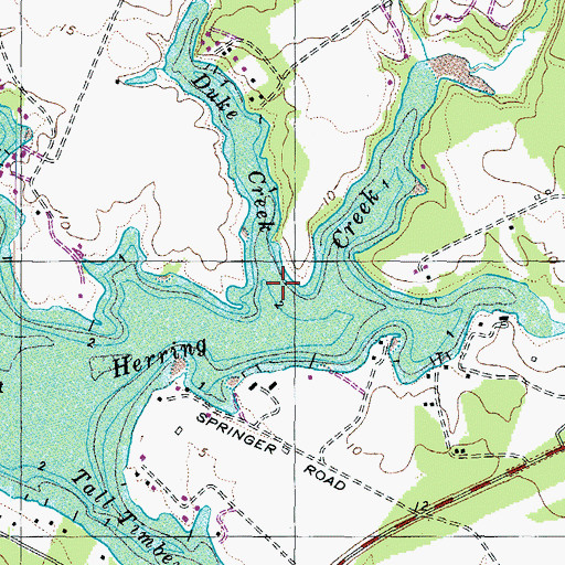 Topographic Map of Big Duke Creek, MD