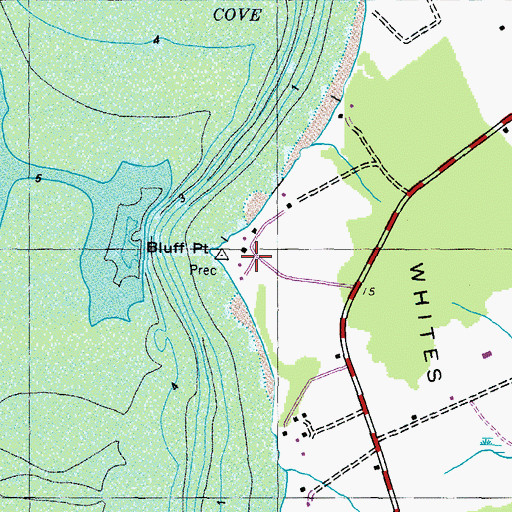 Topographic Map of Bluff Point, MD