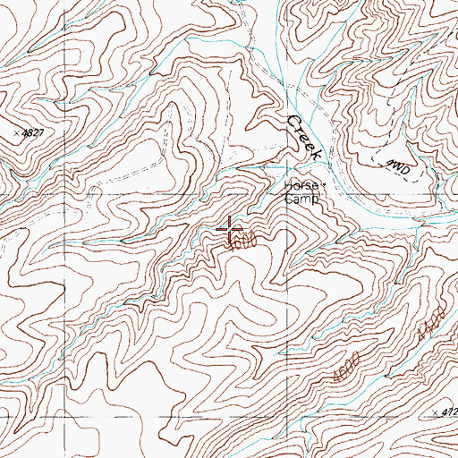 Topographic Map of Horse Camp, AZ