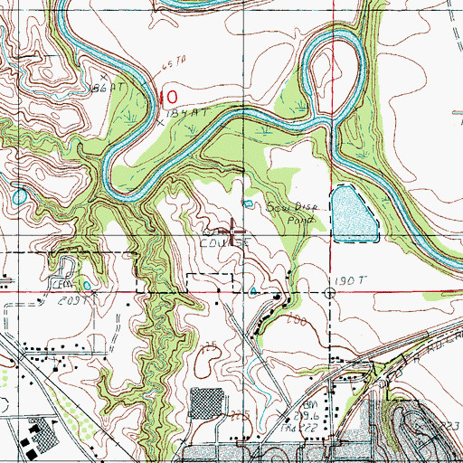 Topographic Map of Marianna Country Club, AR