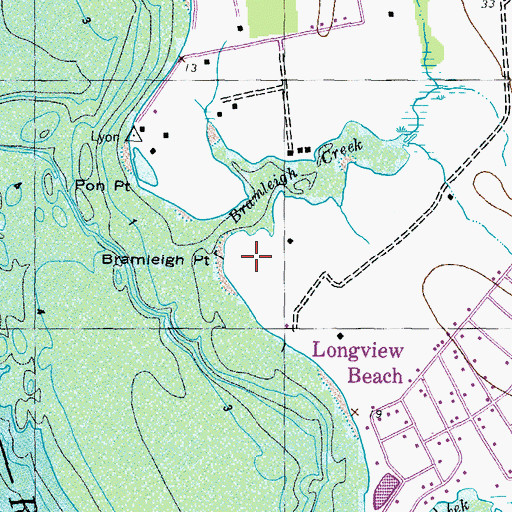 Topographic Map of Bramleigh Point, MD