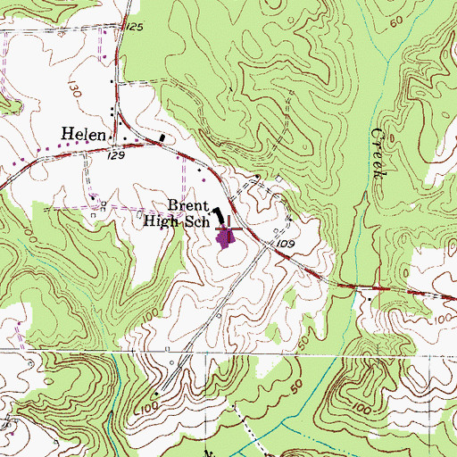 Topographic Map of Margaret Brent Middle School, MD