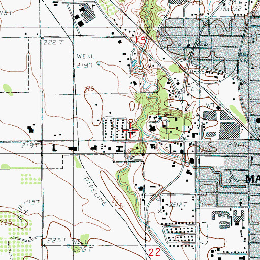 Topographic Map of First Christian, AR