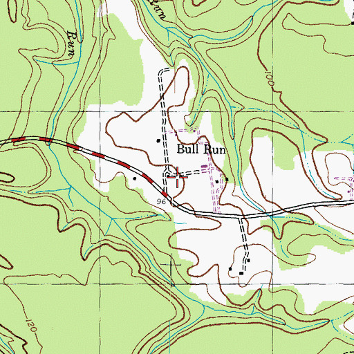 Topographic Map of Bull Run, MD