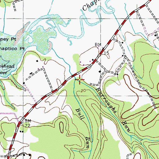 Topographic Map of Bull Run, MD