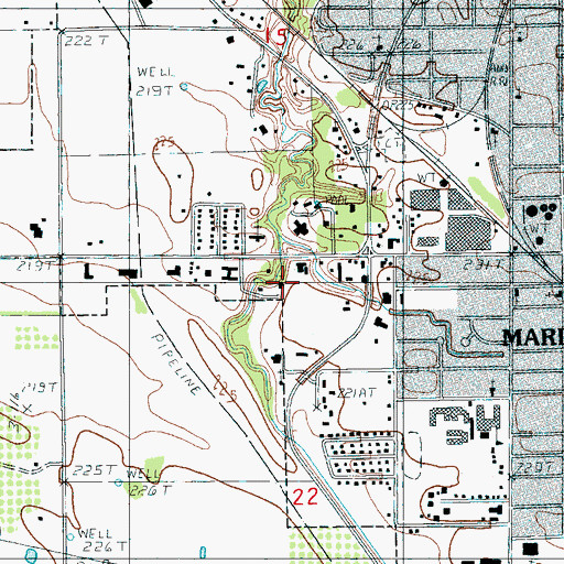 Topographic Map of First United Pentecostal Church, AR