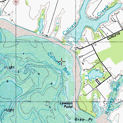 Topographic Map of Calvert Bay, MD